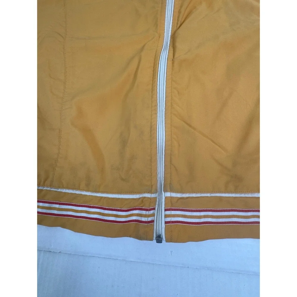 Vintage Nike‎ Windbreaker Jacket Mens XXL Orange Vintage Full Zip Striped Trim